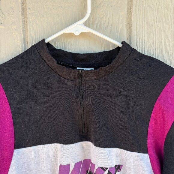 Vintage Nike Cycling Jersey Adult Medium Black Purple Quarter Zip Outdoor Y2K - Picture 5 of 9